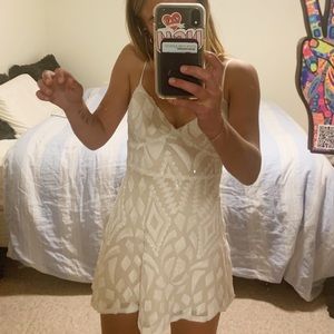 Superdown white sparkly dress